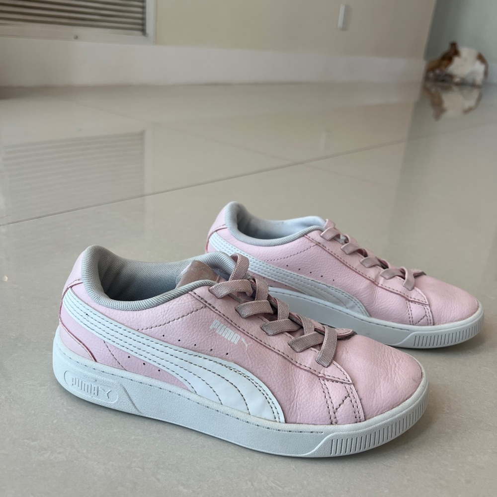 Puma Light Pink and White Sneakers
